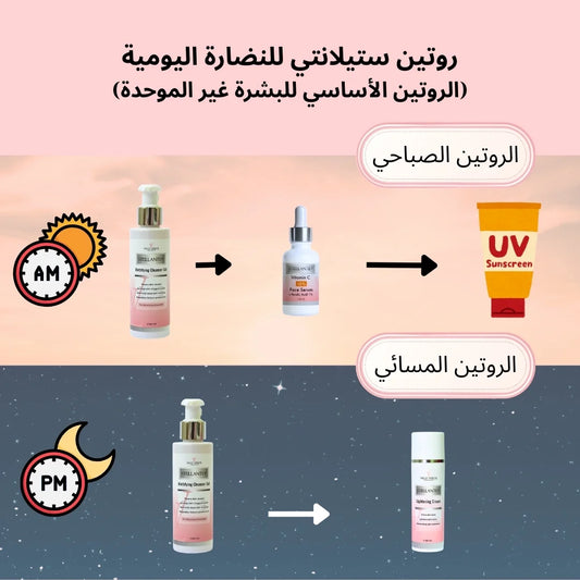 Stellante Daily Glow Trio (Core Routine for Uneven Skin Skin)