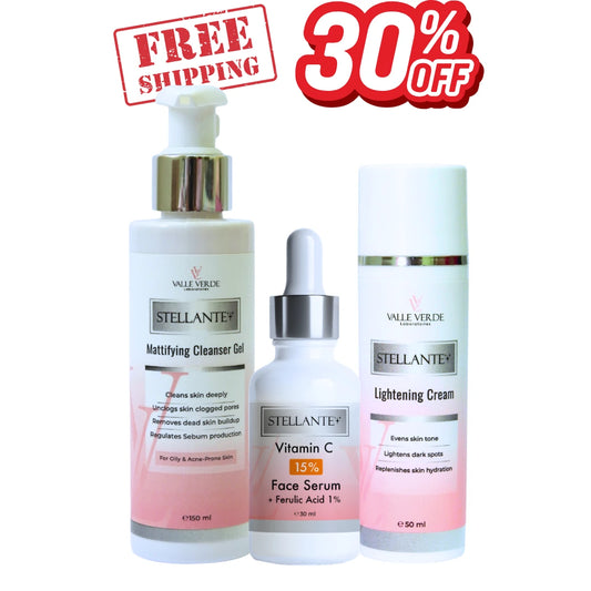 Stellante Daily Glow Trio (Core Routine for Uneven Skin Skin)
