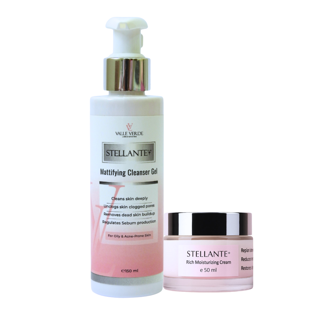 Two skincare products from Stellante on a white background