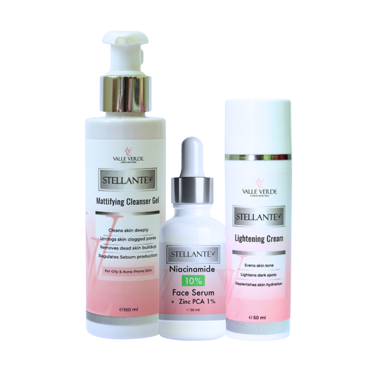 Three skincare products from Valle Verde on a white background